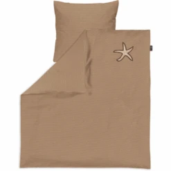 Alvi® Bettwäsche Starfish Taupe/weiß 80 X 80 Cm