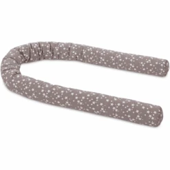 Babybay Nestchenschlange Piqué Taupe Sterne Weiß