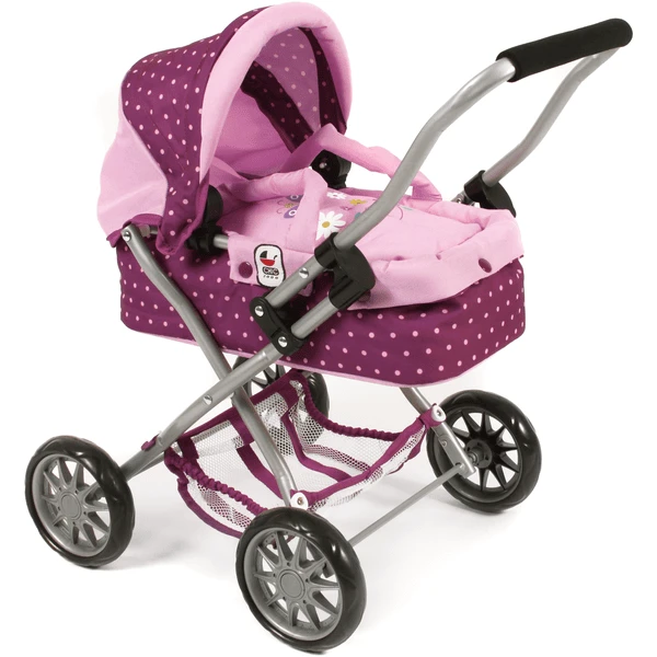 BAYER CHIC 2000 Mini-Kuschelwagen SMARTY Dots Brombeere