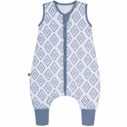 Emma & Noah Schlafsack Mit Füßen Rauten Blau TOG 2.5