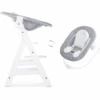 Hauck Hochstuhl Alpha Plus White Inklusive Bouncer Stretch Grey