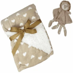 HÜTTE & CO Babydecke Mit Schnuffeltuch Lion 75 X 100 Cm