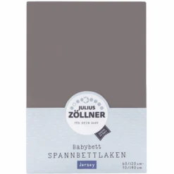 JULIUS ZÖLLNER Spannbetttuch Jersey Anthracite 70 X 140 Cm