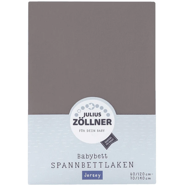 JULIUS ZĂ–LLNER Spannbetttuch Jersey Anthracite 70 X 140 Cm