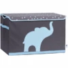 LOVE !T STORE !T Spielzeugtruhe, Grau Mit Blauem Elefant