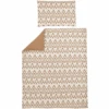 Meyco Bettwäsche Kinderbett 120 X 150 Cm Ikat Sand / Uni Toffee