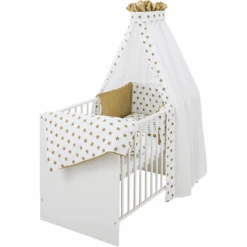 Schardt Komplettbett Classic White Big Stars Beige 60 Cm X 120 Cm