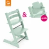 STOKKE® Tripp Trapp® Hochstuhl Buche Soft Mint + Gratis Baby Set Soft Mint